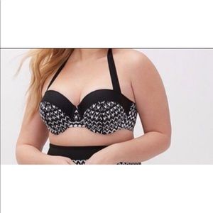 Lane Bryant bikini Top Cacique Printed Bandeau